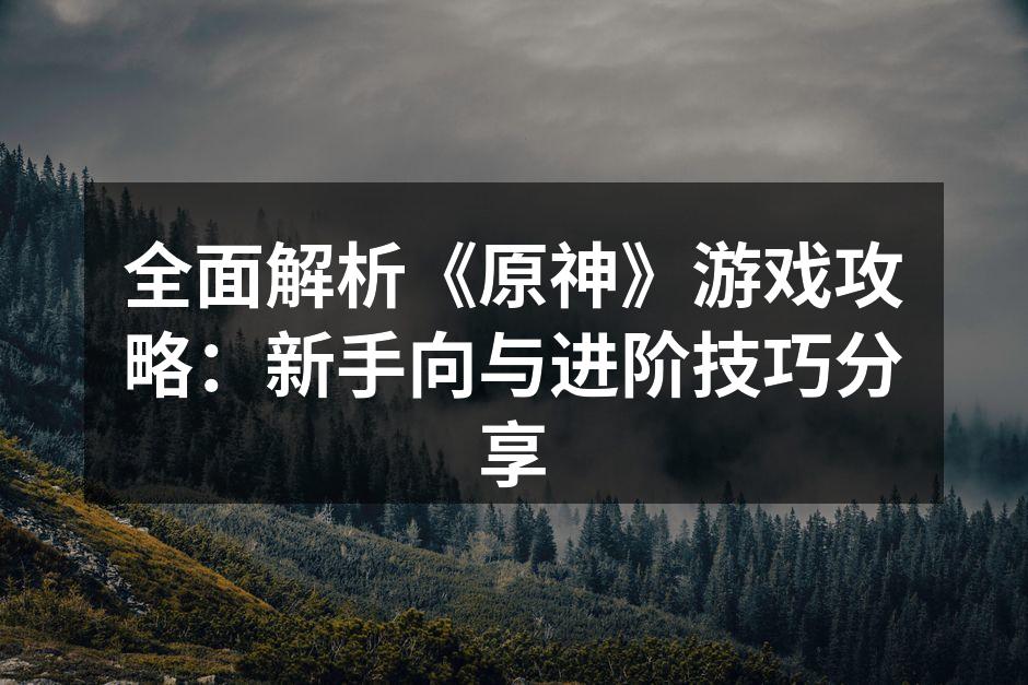 探索《原神》的美丽世界